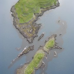 Hebridean Island landscape model for museum