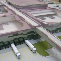 Architectural model of Arla Dairy manufacturing plant