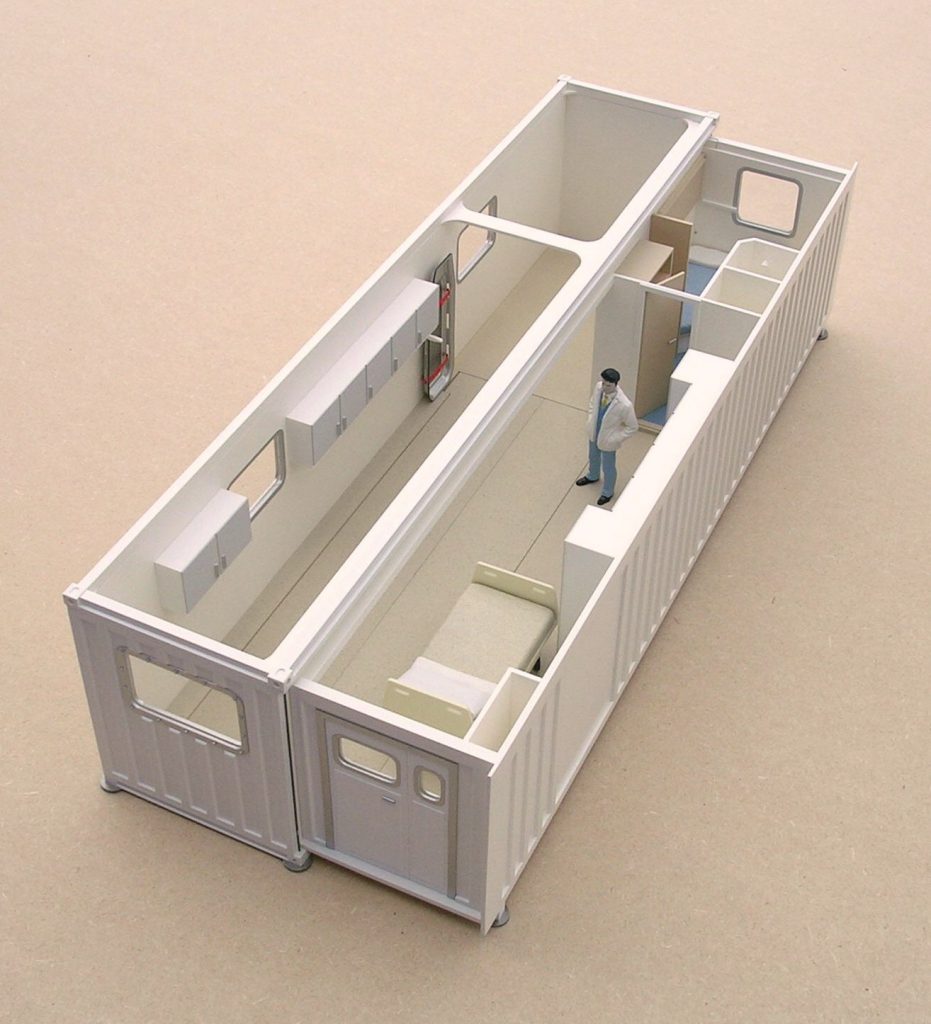 UPS United Parcel Service Model Shipping Containers 40ft X4 - HO Scale 1:87 (Unassembled Kit)