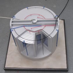 Physical model of gravity anchor and seabed