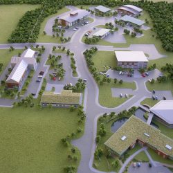 Scale model of business park for HIE