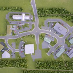 Architectural model of Enterprise Park near Aberdeen, Forres