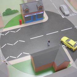 Scale model for road safety training Leicester