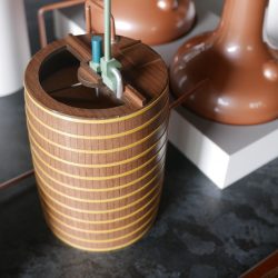 Model of a whisky still and fermentation barrel