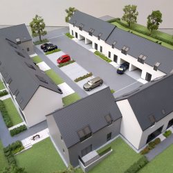 Architect's model, courtyard housing in Scotland