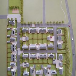 Architect's model of Glasgow housing estate
