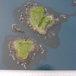 Contour model of Scottish islands