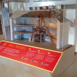 Interactive museum exhibit. Museum display model.